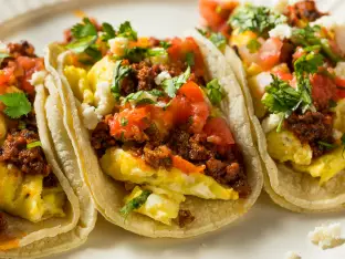 breakfast tacos is a healthy, and delicious breakfast option.
