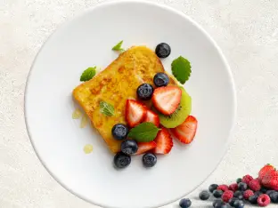 Taste the Floridian french toast with fresh fruits.